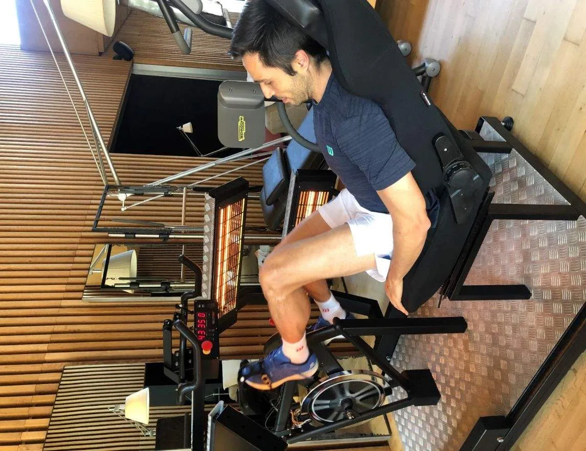 Sesión de bicicleta con infrarrojos