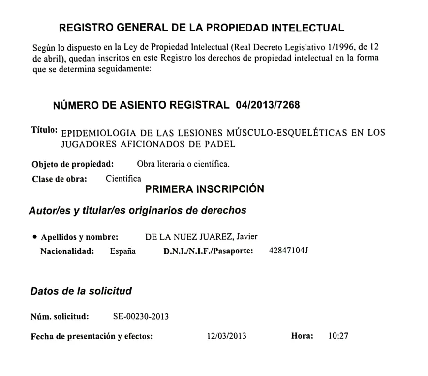 diploma epideomologia lesiones padel afic diploma epideomologia lesiones padel aficionados